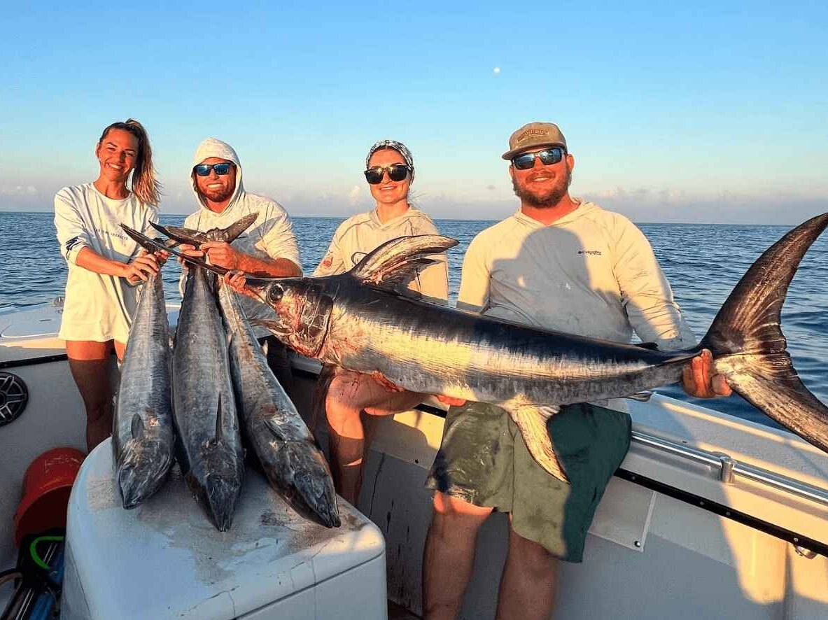 swordfish and wahoo fish caught while on a swordfishing charter in the Florida Keys